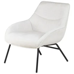 Fauteuil en velours côtelé beige - martin