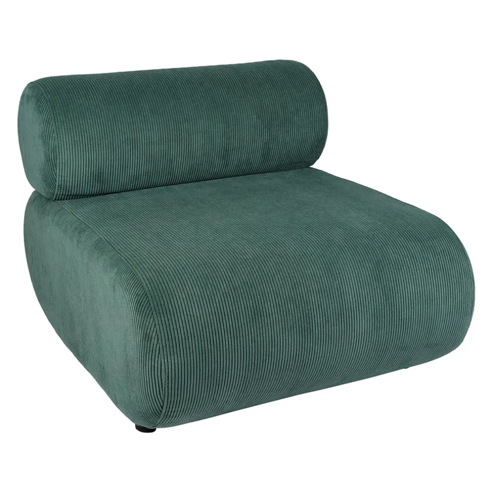 Fauteuil en velours côtelé vert - Chelsea
