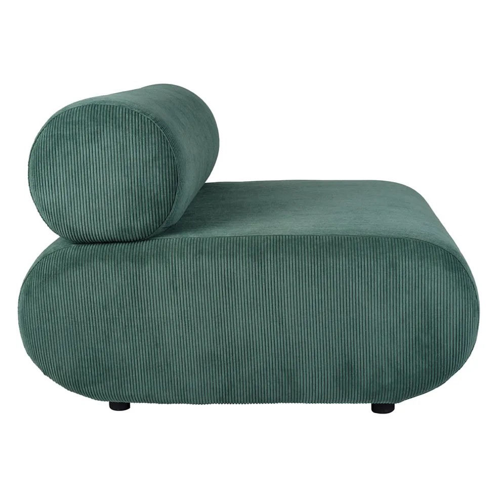 Fauteuil en velours côtelé vert - Chelsea