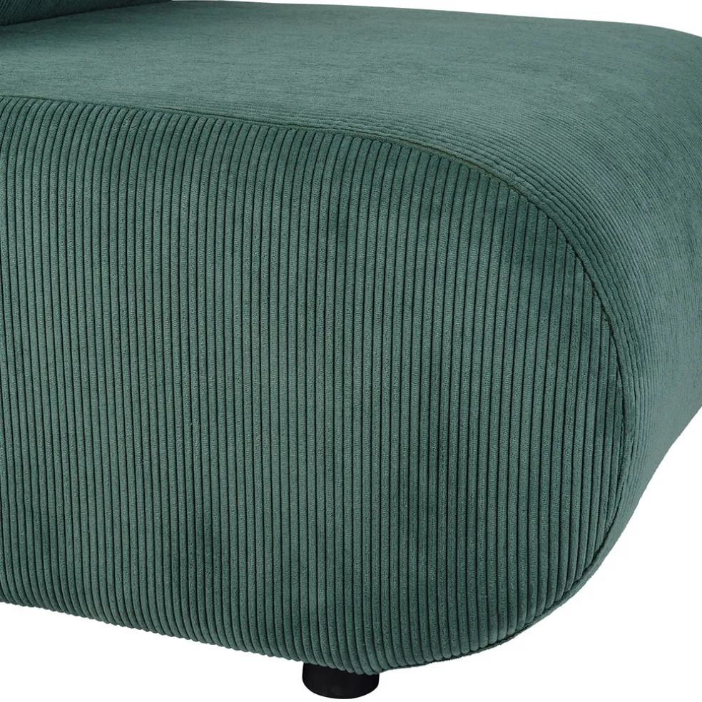 Fauteuil en velours côtelé vert - Chelsea