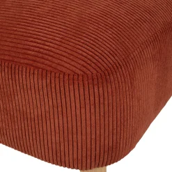 Fauteuil en velours côtelé terracotta - Eleonor