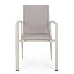 Fauteuil extérieur en aluminium gris - Konnor