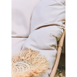 Fauteuil extérieur en métal beige - Petra