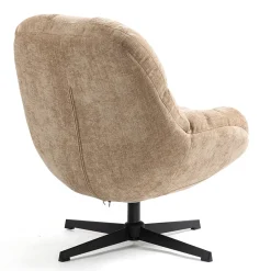 Fauteuil pivotant en tissu sable - Molto