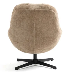 Fauteuil pivotant en tissu sable - Molto