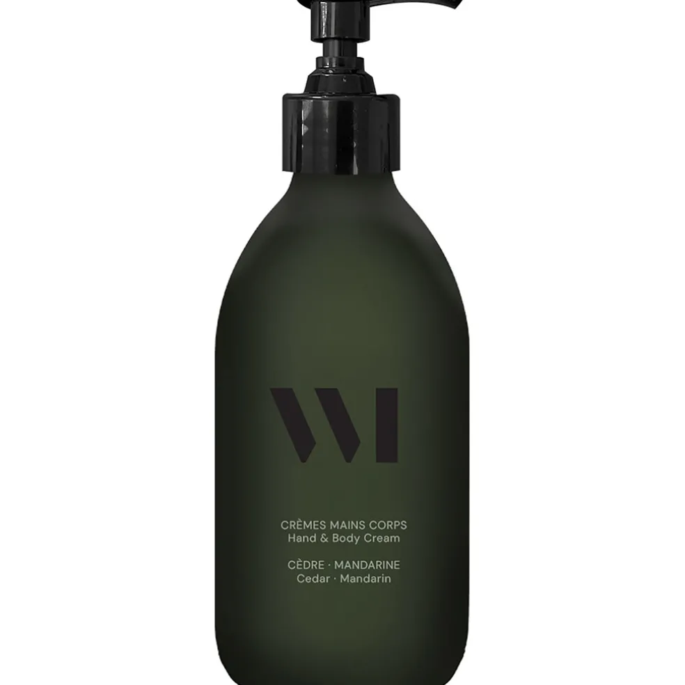 Flacon en verre Crème mains & corps cèdre - mandarine 290ml