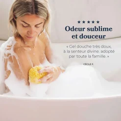 Flacon en verre gel douche écorce d'orange et poivre noir 290ml