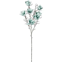 Fleur artificielle Magnolia turquoise h107cm