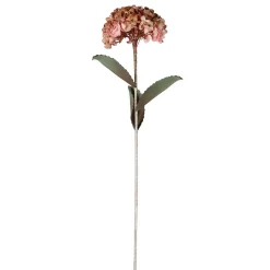 Fleur artificielle rose et vert h74cm - Hortensia