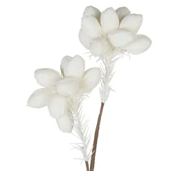 Fleur tupia blanc cassé h90cm eva+fil de fer