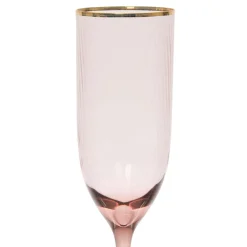 Flute en verre figue et doré 25cl - Funny