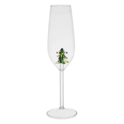 Flute sapin en verre borosilicate vert 25cl - Noel