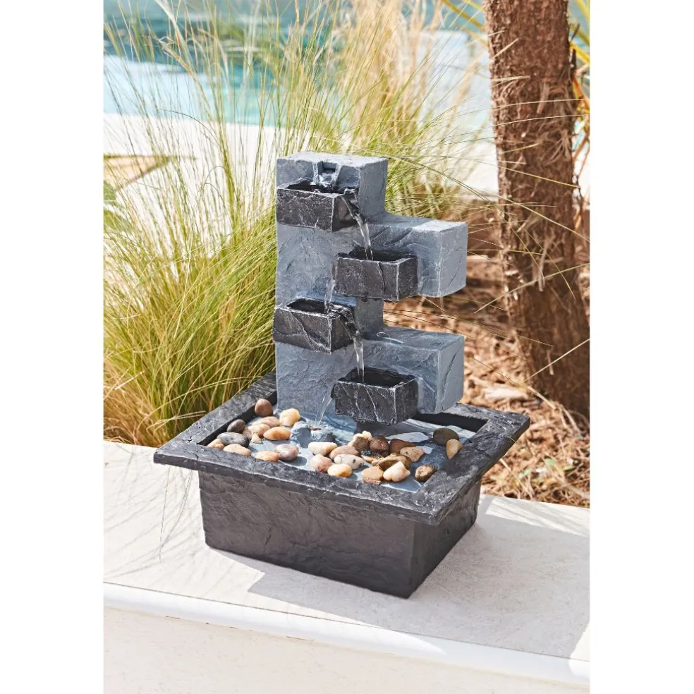 Fontaine d'extérieur 5 niveaux h27cm