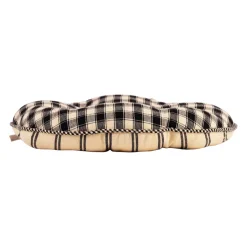 Galette chaise ronde en coton noir d40cm - Campagne