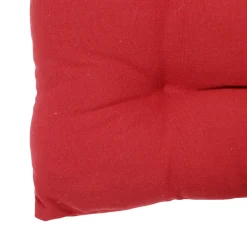 Galette de chaise carrée mami rouge en coton