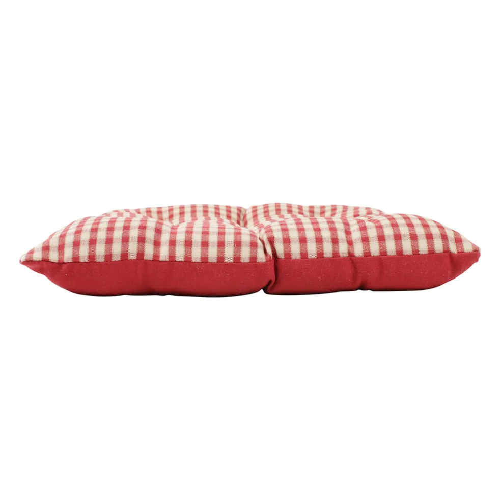 Galette de chaise carrée mami rouge en coton