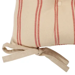 Galette de chaise carrée rouge en coton