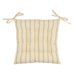 Galette de chaise en coton vichy sauge 40x40cm - Campagne