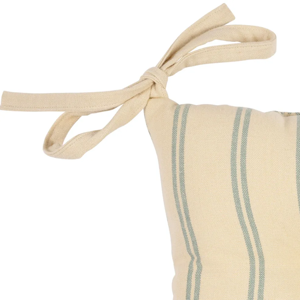 Galette de chaise en coton vichy sauge 40x40cm - Campagne