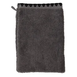 Gant de toilette en coton granit 15x21cm - Issey