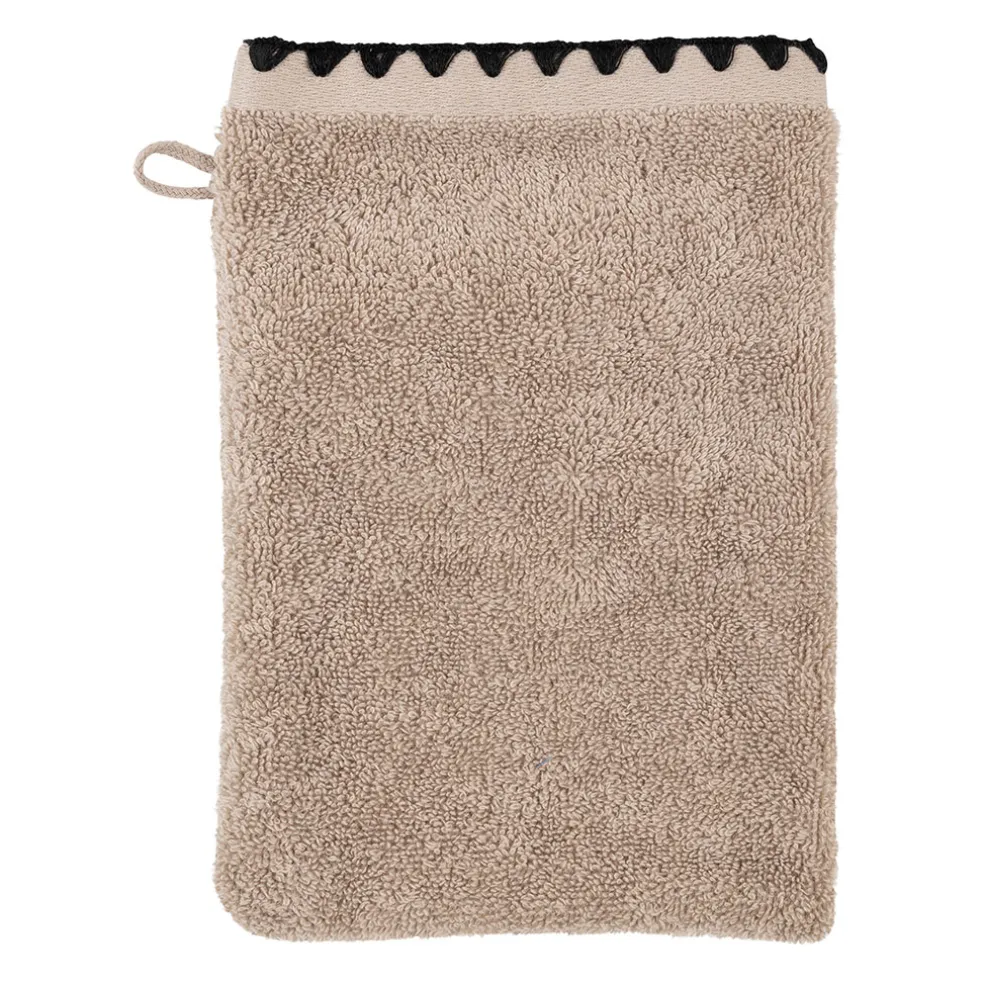 Gant de toilette en coton couleur lin 15x21cm - Issey