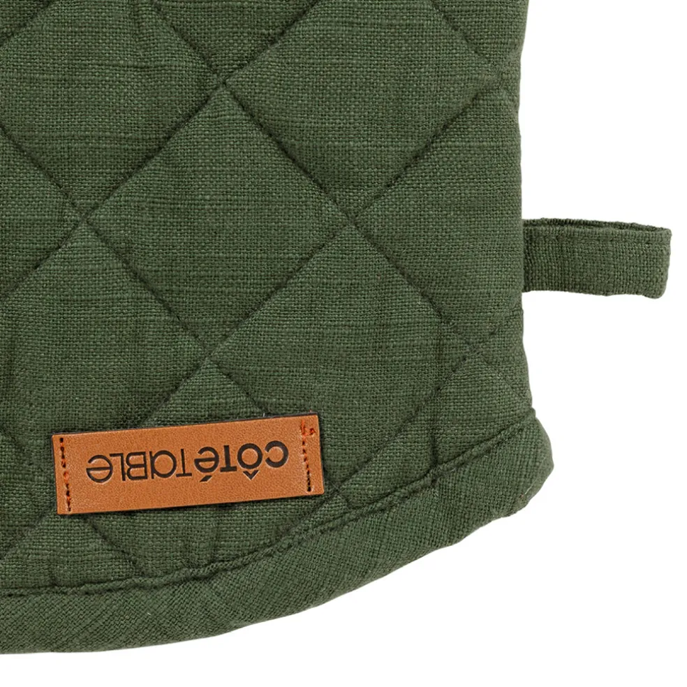 Gant et manique en coton romarin - Cellier