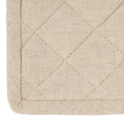 Gant et manique naturel en coton et lin - chambray