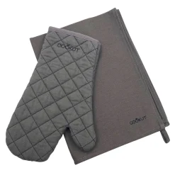 Gant et torchon en coton épais - Moka