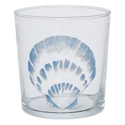 Gobelet coquille Saint-Jacques en verre bleu 36cl - Bodega