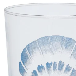 Gobelet coquille Saint-Jacques en verre bleu 36cl - Bodega