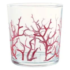 Gobelet corail bodega rouge en verre