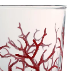 Gobelet corail bodega rouge en verre
