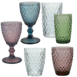 Gobelet en verre transparent 22cl - Diamond