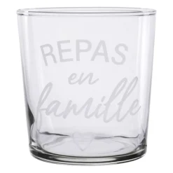 Gobelet famille en verre blanc 36cl - Bodega