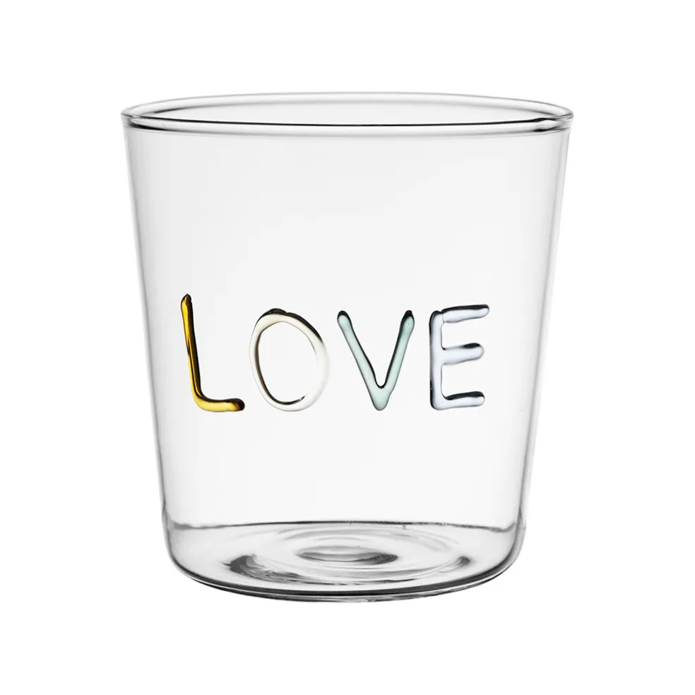 Gobelet love en verre multicolore 35cl - Colorea