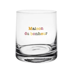Gobelet Maison du bonheur en verre multicolore 25cl - Famille