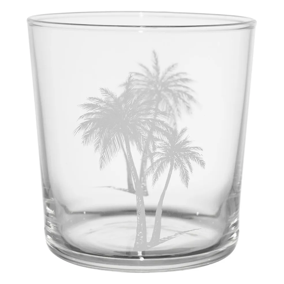 Gobelet palmier en verre blanc 36cl - Bodega