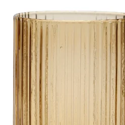 Gobelet strié ambre 35cl en verre - folky