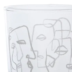 Gobelet visage bodega blanc 35.5cl en verre