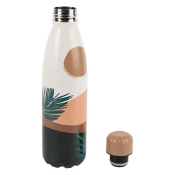 Gourde isotherme sunset terracotta et vert 50cl en inox - sweet leaves