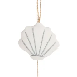Guirlande 7 coquillages en coton et polyester écru l130cm - Eté A La Mer