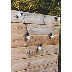 Guirlande solaire 20 leds câble noir 1.25m