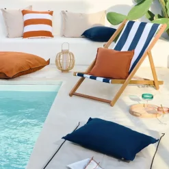 Housse coussin en tissu marine 80x80cm - Bimini