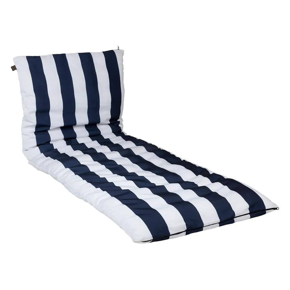 Housse de bain de soleil en tissu marine 70x190cm - Riviera