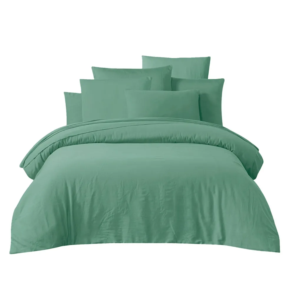 Housse de couette en coton céladon 140x200cm - Taloa