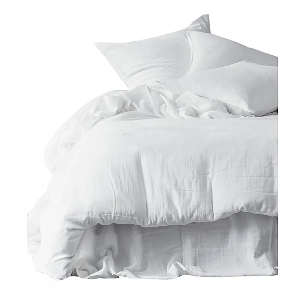 Housse de couette en gaze de coton blanc 240x220cm - Dili
