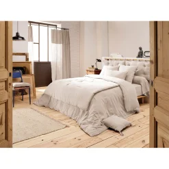 Housse de couette en gaze de coton unie pampa 260x240cm - Gaia