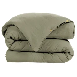 Housse de couette romarin en gaze de coton 240x220cm - Gaia