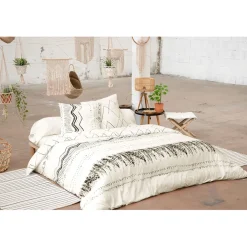 Housse de couette 240x220 cm et 2 taies d'oreiller 60x60cm berbère - Gaia