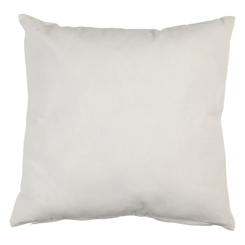 Housse de coussin écru et gris 45x45cm - Banquise